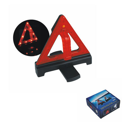 Triangle d'avertissement LED clignotant de sécurité routière facilement manipulé et assemblé pour une urgence de voiture