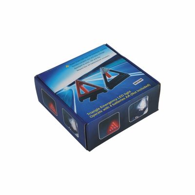 Triangle d'avertissement LED clignotant de sécurité routière facilement manipulé et assemblé pour une urgence de voiture